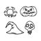 Halloween graphic icons mini set