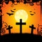 Halloween Graveyard Represents Trick Or Treat And Afterlife
