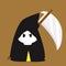 Halloween Grim Reaper Costume Vector Illustration