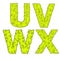 Halloween grimy letters uvwx