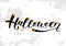 Halloween-hand drawn lettering. Holliday calligraphy