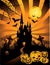 Halloween haunted castle vector