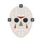 Halloween hockey mask flat icon