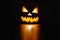 Halloween holiday celebration symbol, pumpkin glowing reflection