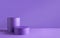 Halloween holiday concept. Podiums or pedestals for products display on purple background