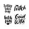 Halloween holiday hand drawn lettering quotes