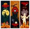 Halloween holiday horror party invitation banner