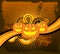 Halloween horror pumpkin background