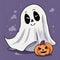 Halloween Hug Spooky Ghost Hugging Pumpkin