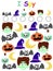 Halloween I spy game for kids stock vector illustration