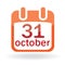 Halloween icon with calendar