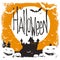 Halloween illustration with isolated borders