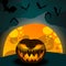 Halloween illustration with Jack OLantern