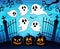 Halloween image with ghosts theme 8