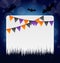 Halloween invitation with hanging flags