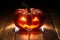 Halloween jack o\' lantern background