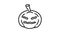 Halloween Jack O Lantern Monoline 2D Animation