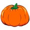 Halloween Jack-o-lantern orange pumpkin vegetable isolated vector