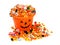 Halloween Jack o Lantern pail overflowing with candy