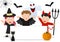 Halloween Kids and Banner