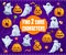 Halloween kids riddle game find two same ghosts