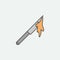 Halloween knife with blood colored icon. One of the Halloween collection icons for websites, web design, mobile app