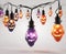 Halloween Lights Purple Orange Cute AI Generated