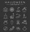 Halloween line icons. Vector set.