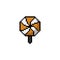 Halloween lollipop pixel icon vector design