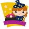 Halloween lovable kids witch cartoon