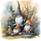 Halloween Magic Gnome Delights in Enchanting Watercolor