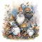 Halloween Magic Gnome Delights in Enchanting Watercolor