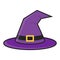 Halloween. Magic witch hat with buckle