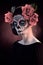 Halloween makeup Santa Muerte mask