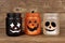 Halloween mason jar candle holders