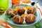 Halloween meatball mice