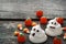 Halloween meringue with candies