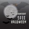 Halloween Midnight Sale Background Vector