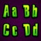 Halloween modern font ABCD