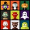 Halloween monster icons