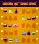 Halloween monster shadow matching game template