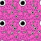 Halloween monsters aliens seamless eyes leaves pattern for wrapping paper and clothes kids print