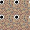 Halloween monsters aliens seamless eyes leaves pattern for wrapping paper and clothes kids print