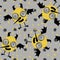 Halloween monsters birds seamless cartoon cute vampire pattern for wallpaper and fabrics and linens and wrapping