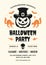 Halloween music night party flyer design template retro promo poster vector flat illustration