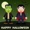 Halloween Night - Frankenstein & Dracula