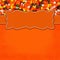 Halloween orange candy corn square border with copy space