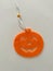 Halloween orange pumpkin sign symbol jack on white background