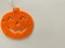 Halloween orange pumpkin sign symbol jack on white background