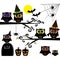 Halloween Owls collections.Happy Halloween elements